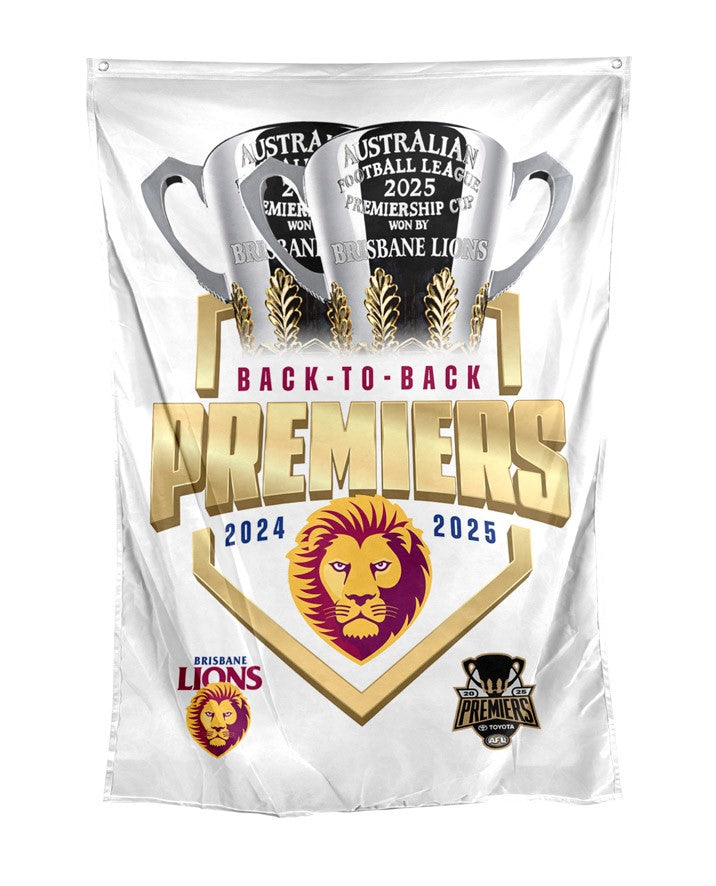 2025 Brisbane Lions Premiers Wall Flag