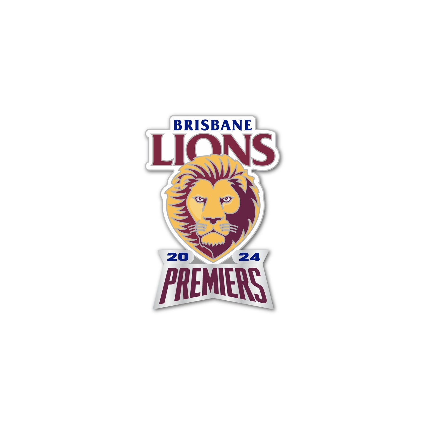 SALE SALE SALE Brisbane Lions 2024 Premiers Logo Pin