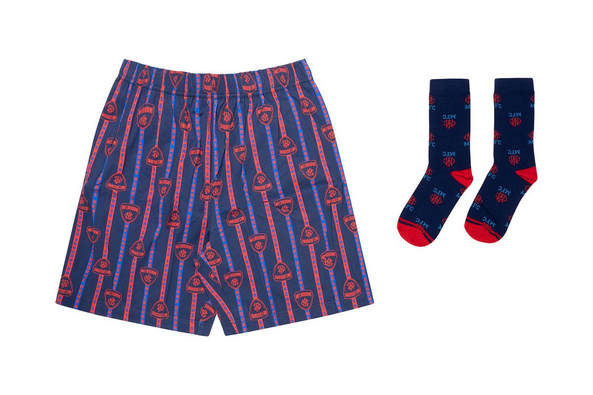 SALE SALE SALE Melbourne Demons Men's Boxer Shorts & Sock Gift Pack