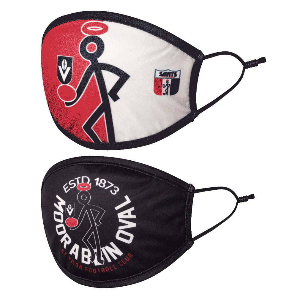 St Kilda Saints Set Of 2 Face Masks