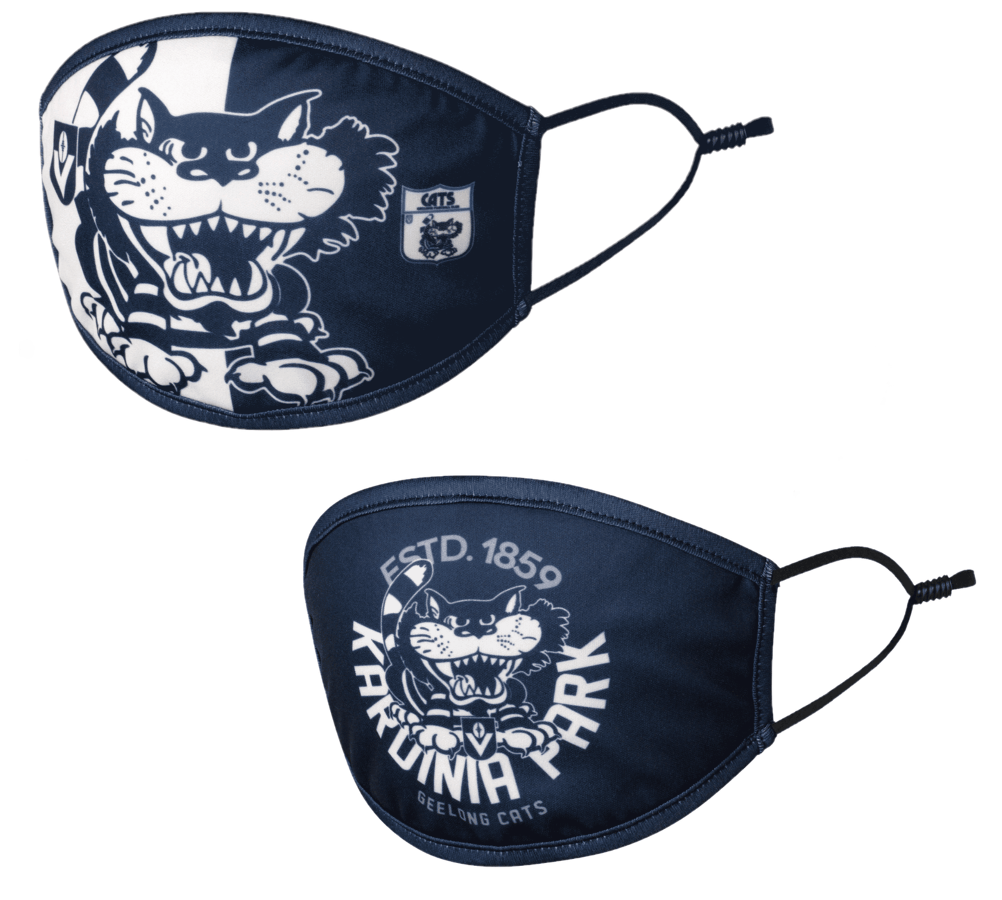 Geelong Cats Set Of 2 Face Masks