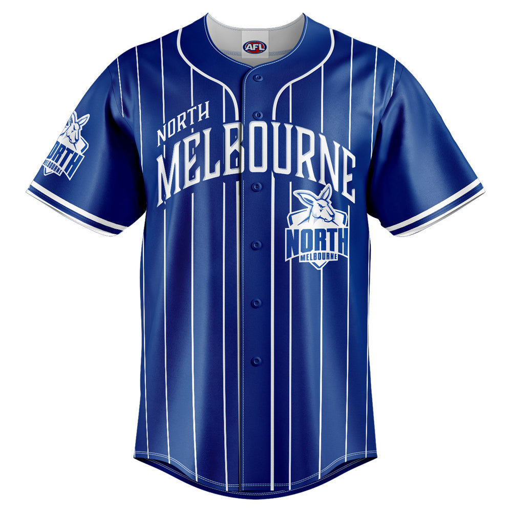SALE SALE SALE North Melbourne Kangaroos 'Slugger' Baseball Shirt Adult
