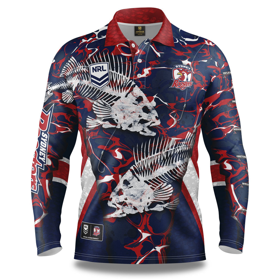 SALE SALE SALE Sydney Roosters Skeletor Fishing Shirt