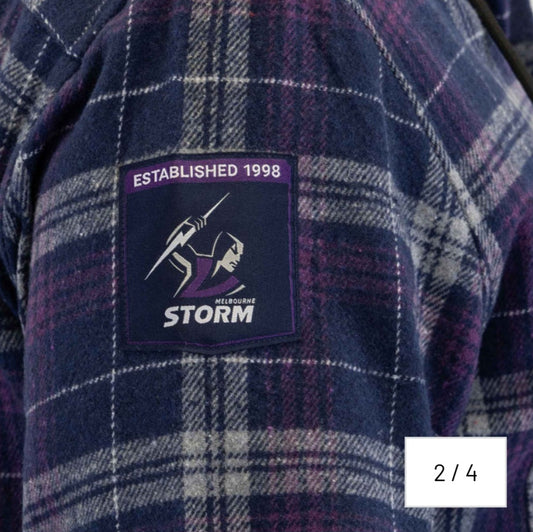 Melbourne Storm 'Highland' Hooded Flannel Shirt