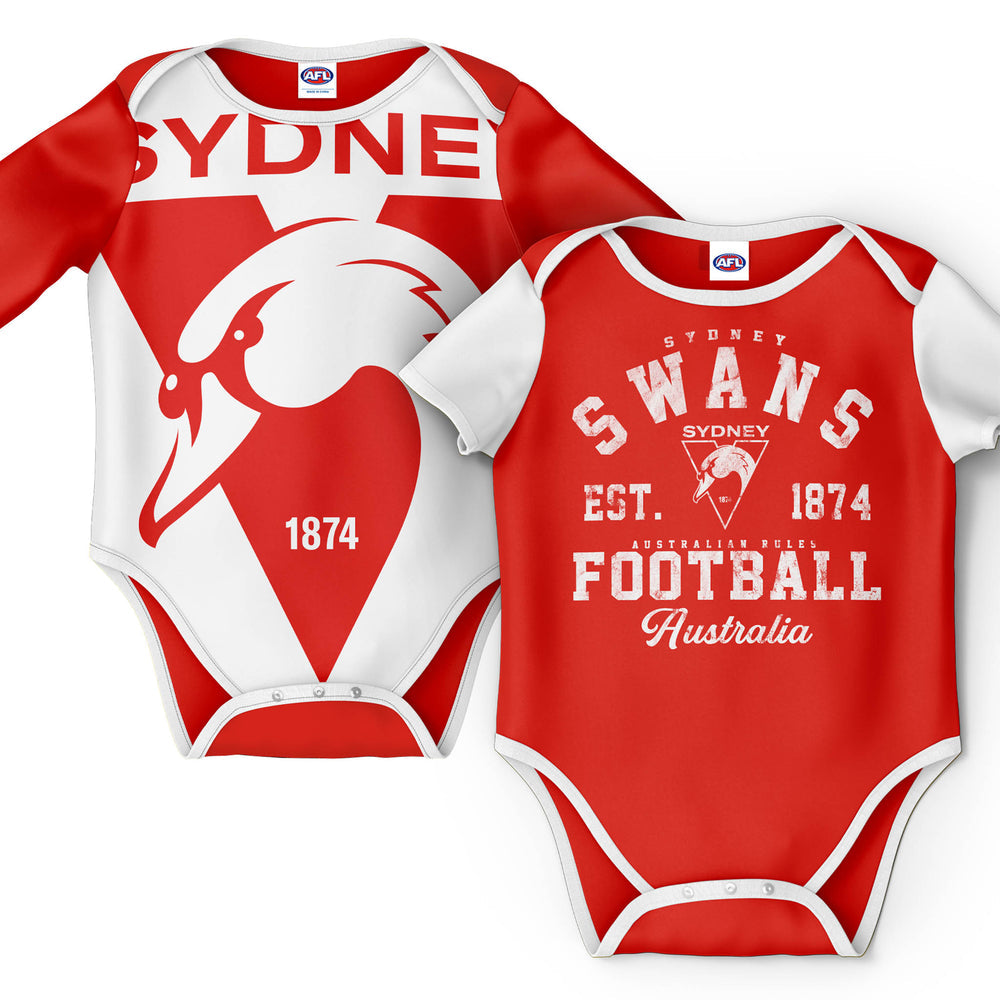 Sydney Swans AFL 2pc Bodysuit Gift Set