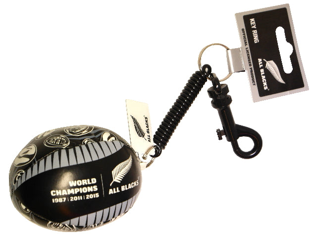 STOCKTAKE SALE All Blacks ball bungee keyring