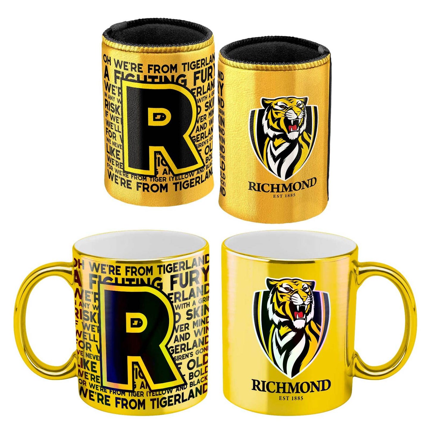 Richmond Tigers
Metallic Can Cooler and Mug Gift Pack