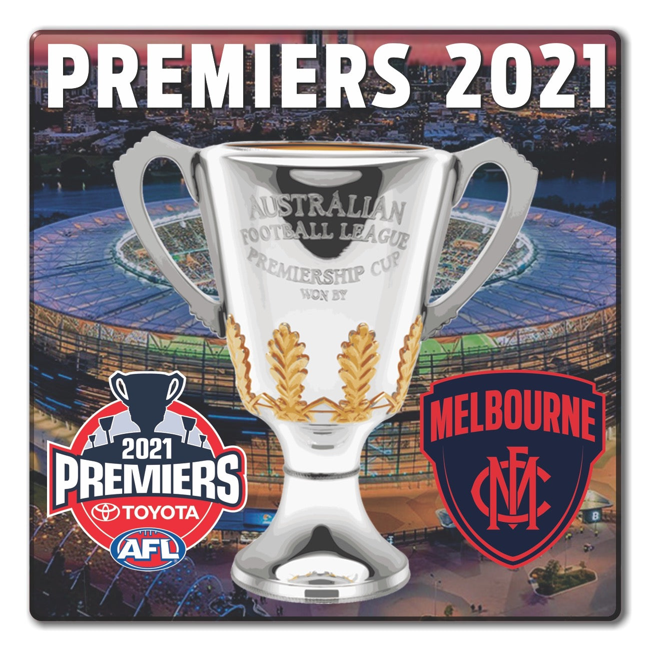 STOCTAKE SALE 2021 AFL Premiership Demons Commemorative Coaster