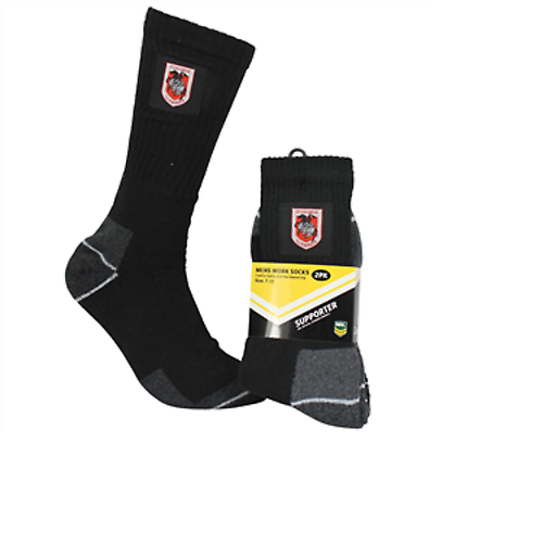 SALE SALE SALE St George Dragons Work Socks 2pk