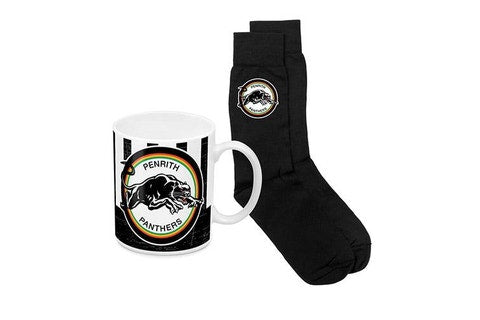 STOCKTAKE SALE Penrith Panthers Heritage Mug and Sock Gift Pack