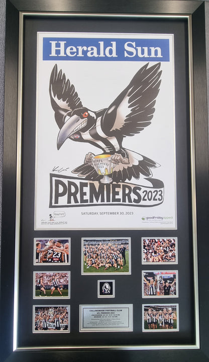 STOCKTAKE SALE Collingwood Magpies Premiership Photos & Poster With Plaque Framed (Pick up only)