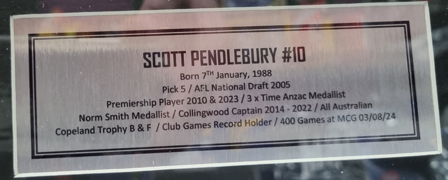 Scott Pendlebury 400 Game Frame 95cm X 85cm (Pick up Only)