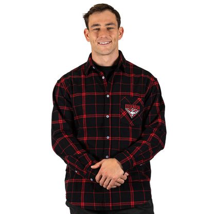 Essendon Bombers Mens Mustang Flannelette Shirt