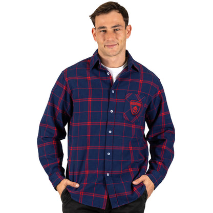 Melbourne Demons Mens Mustang Flannelette Shirt