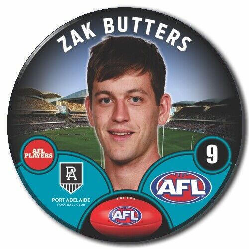 2023 AFL Port Adelaide Player Badge - Zak Butters