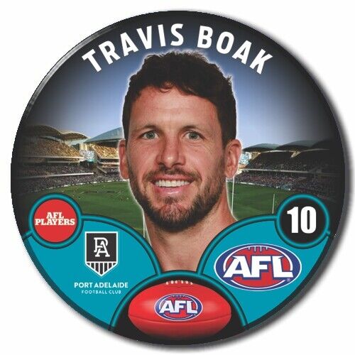 2023 AFL Port Adelaide Player Badge - Travis Boak