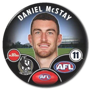 2023 AFL Collingwood Player Badge - Daniel McStay