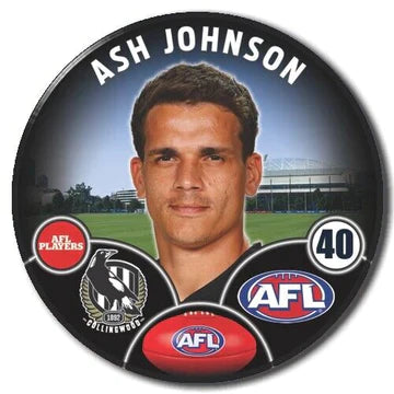 2023 AFL Collingwood Player Badge - Ash Johnson