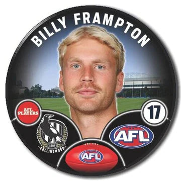 2023 AFL Collingwood Player Badge - Billy Frampton