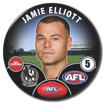 2023 AFL Collingwood Player Badge - Jamie Elliott