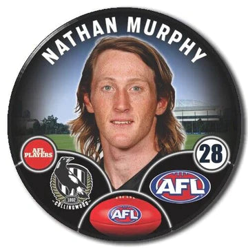 2023 AFL Collingwood Player Badge - Nathan Murphy