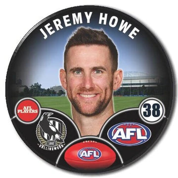 2023 AFL Collingwood Player Badge - Jeremy Howe