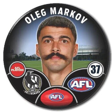 2023 AFL Collingwood Player Badge - Oleg Markov