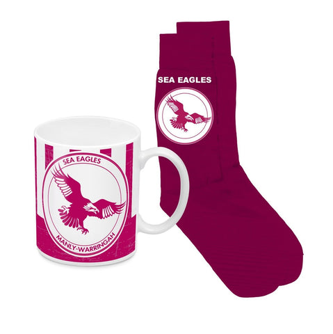 Manly Sea Eagles Heritage Mug and Sock Gift Pack