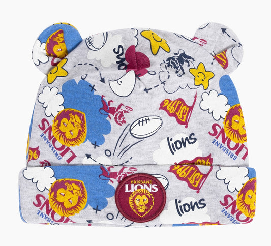 Brisbane Lions Baby Cloud Beanie