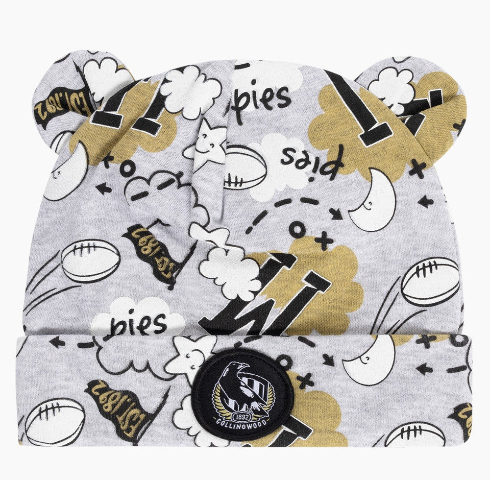 Collingwood Magpies Baby Cloud Beanie