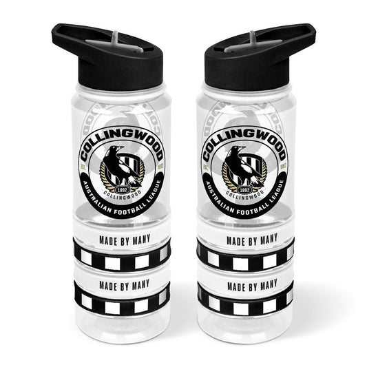 Collingwood Tritan Drink Bottle with Wrist Bands