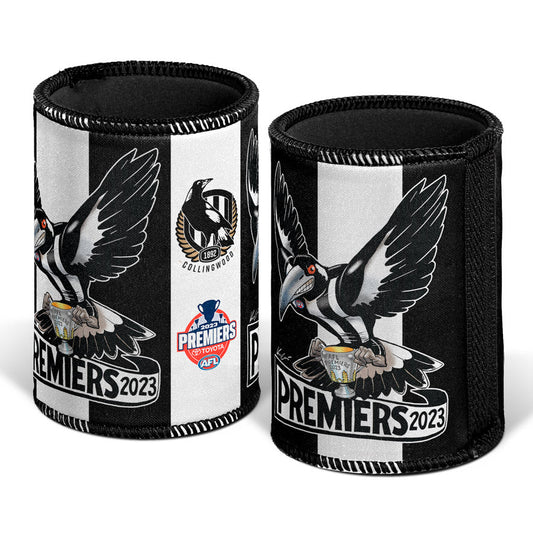 Collingwood Magpies 2023 Premiers Caricature Can Cooler