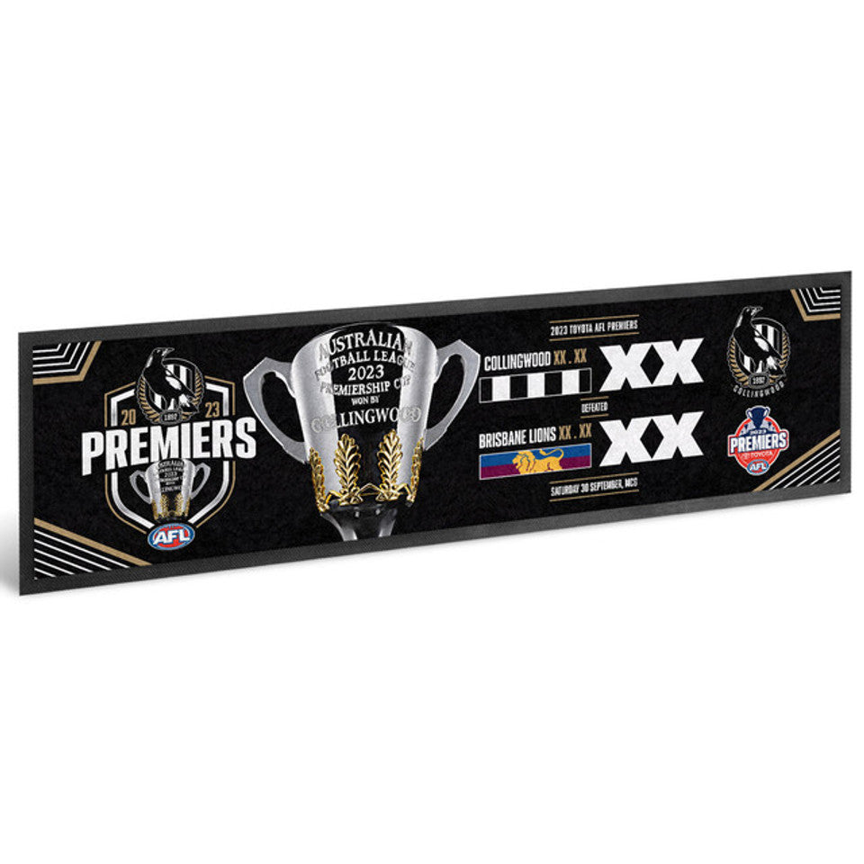 Stocktake Sale Collingwood Magpies 2023 Premiers Bar Runner