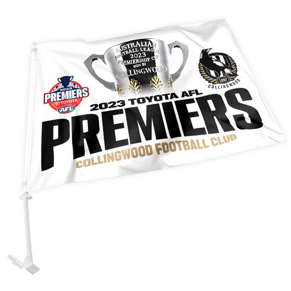 Collingwood Magpies 2023 Premiers Car Flag