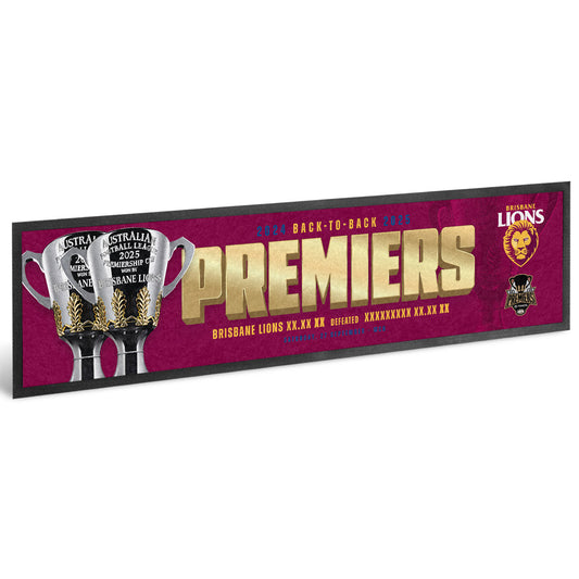 2025 Brisbane Lions Premiers Bar Runner
