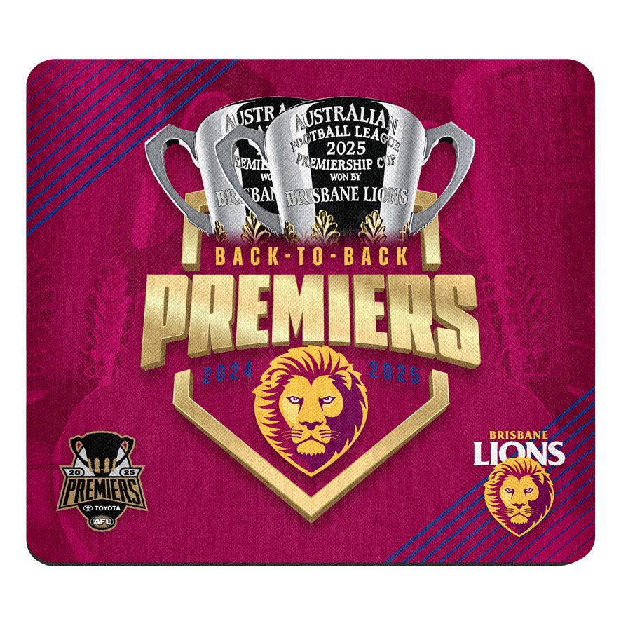 2025 Brisbane Lions Premiers Mouse Mat
