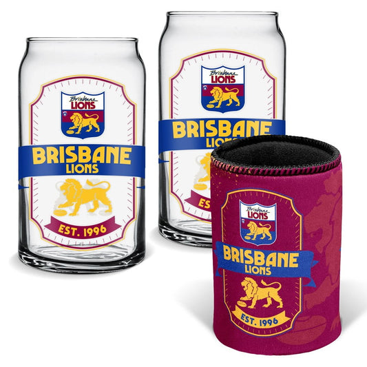 Brisbane Lions
Set Of 2 Glasses & Cal Cooler Gift Pack