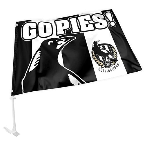 Collingwood Magpies Car Flag