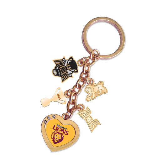 Brisbane Lions 2025 Premiers Charm Keyring