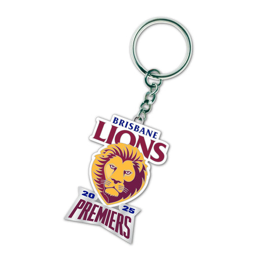 Brisbane Lions 2025 Premiers Logo Keyring