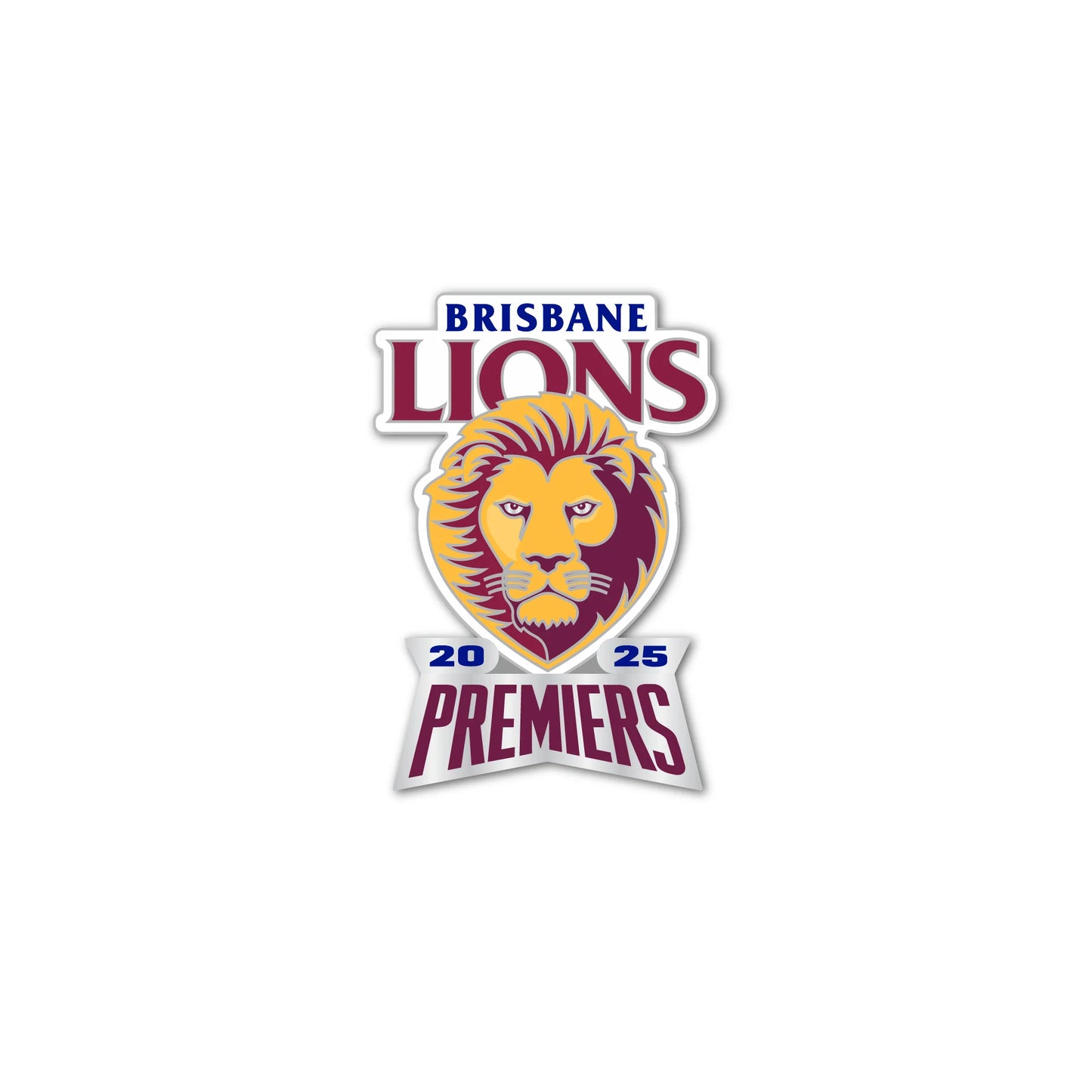 Brisbane Lions 2025 Premiers Logo Pin