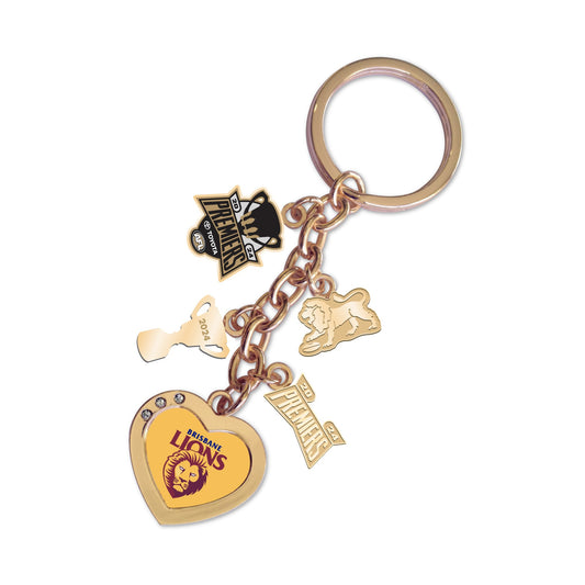 Brisbane Lions 2024 Premiers Charm Keyring