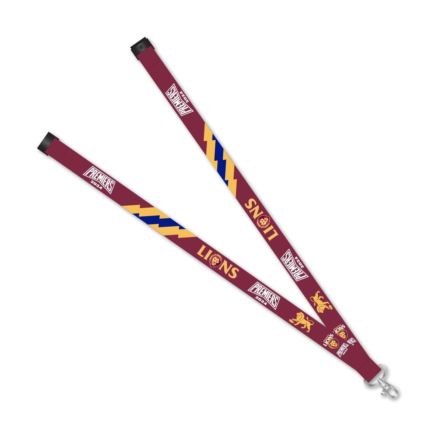 Brisbane Lions 2024 Premiers Logo Lanyard