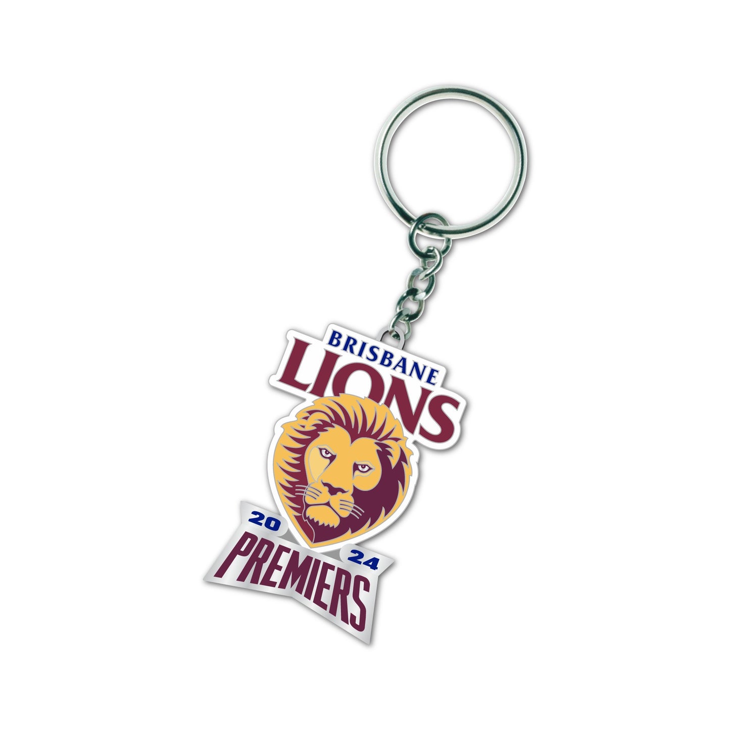 Brisbane Lions 2024 Premiers Logo Keyring