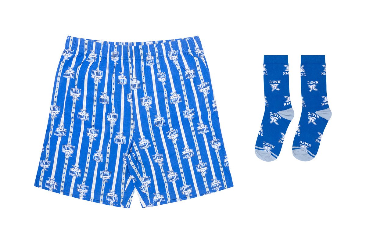 North Melbourne Kangaroos Men's Boxer Shorts & Sock Gift Pack