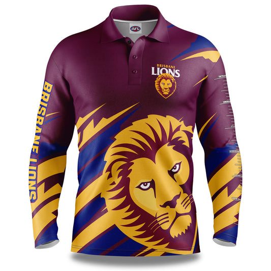 Brisbane Lions 'Ignition' Fishing Shirt Adult.