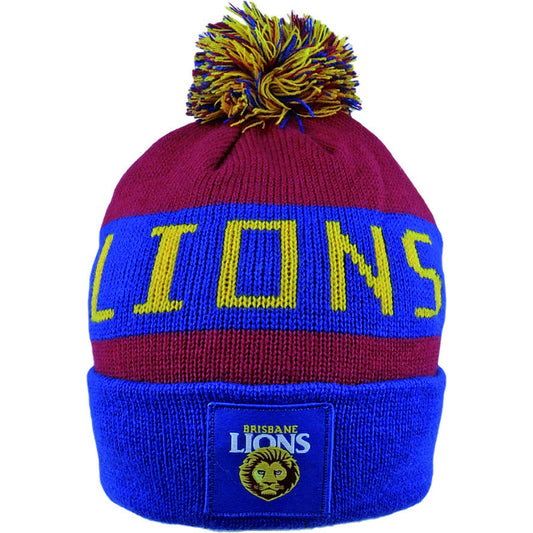 Brisbane Lions Bar Beanie