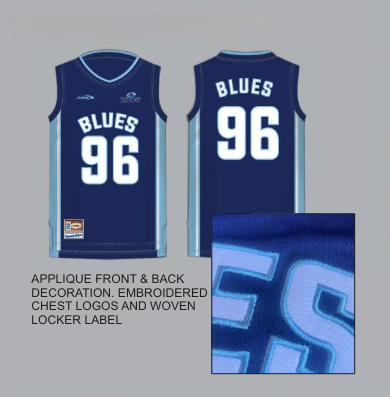 Auckland Blues Men's Basketball Singlet