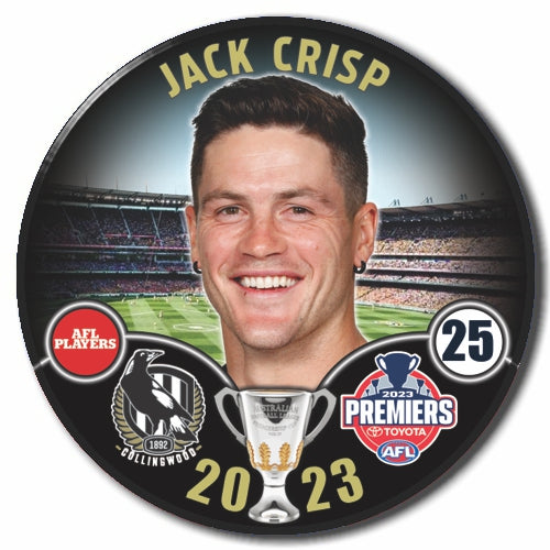 SALE SALE SALE           2023 AFL Collingwood Premiership Player Badge - Jack Crisp