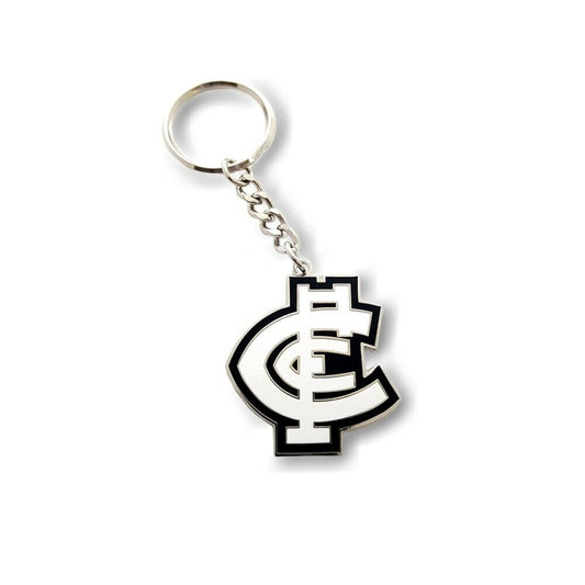 Carlton Blues Logo Metal Keyring